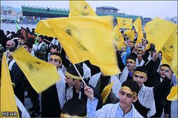 حرکت کاروان عزاداران از میدان امام حسین(ع) به حرم عبدالعظیم