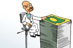 کاریکاتور / فاصله نجومی درآمد پزشکان با سایر مشاغل!