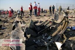 محل سقوط هواپیمای اوکراینی با حضور خانواده جان باختگان گلباران شد