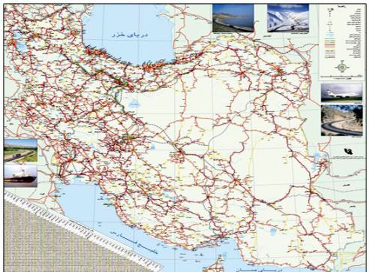 نقشه راه های ایران با بزرگنمایی + دانلود