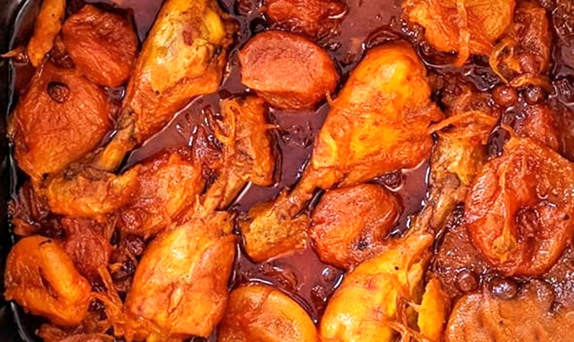 آموزش کامل و مرحله به مرحله خورش مرغ و آلو خوشمزه و مجلسی