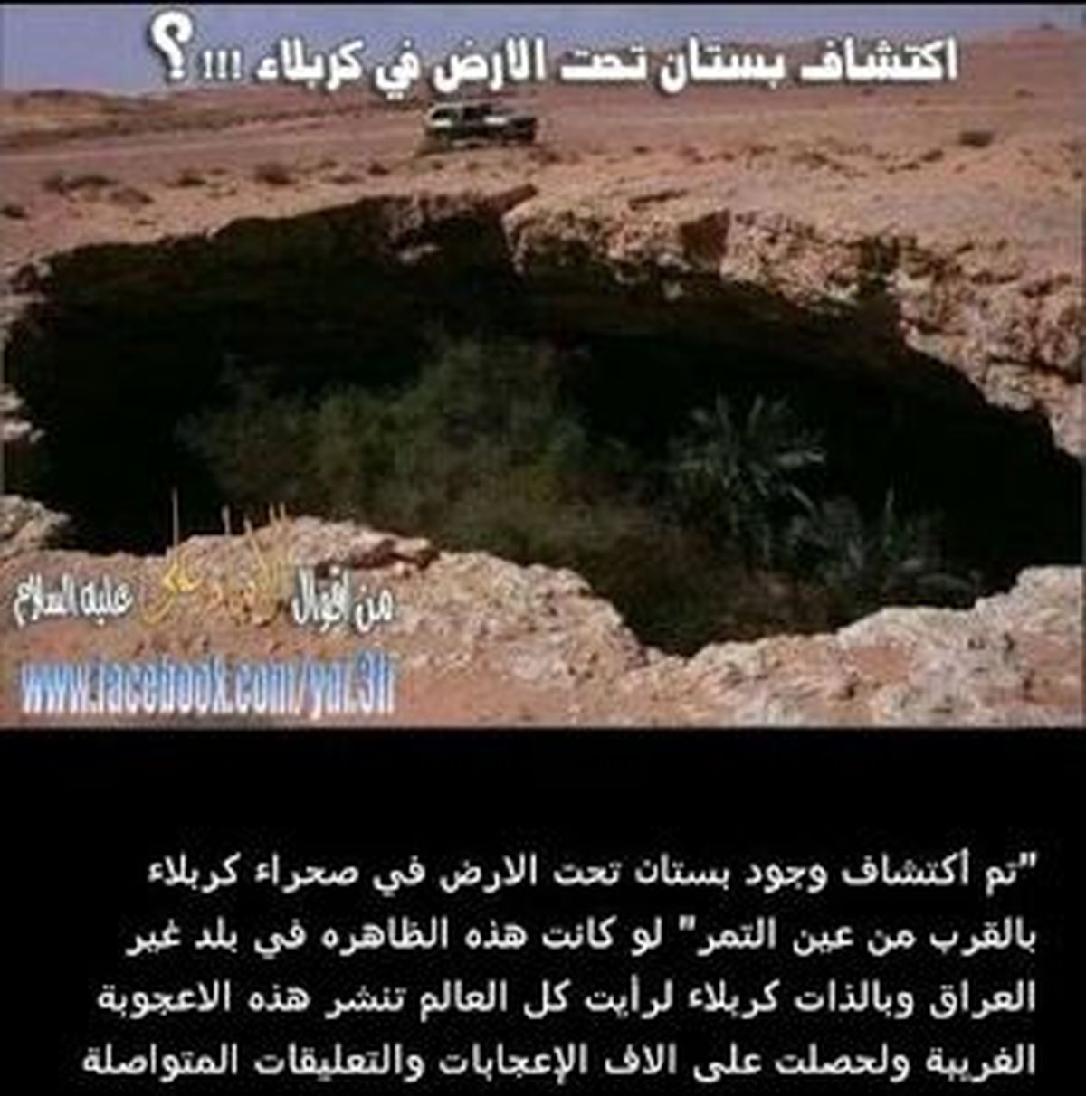 عکس / کشف یک باغ وسط بیابان کربلا