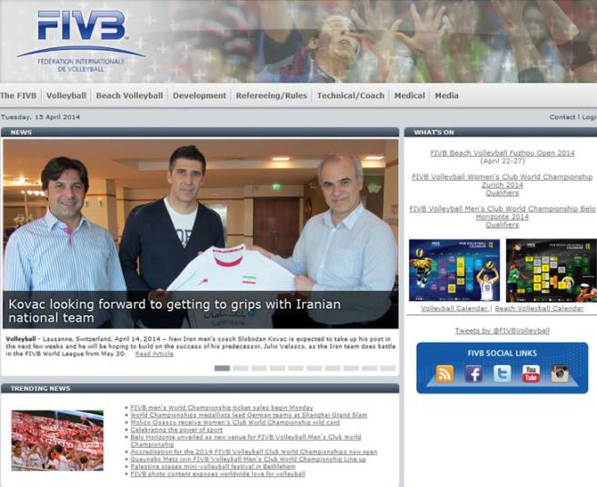 کواچ و ایران در سرخط اخبار FIVB