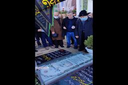رهبران فلسطینی زائر قبر حاج قاسم