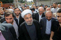 حسن روحانی در راهپیمایی روز قدس حضور یافت